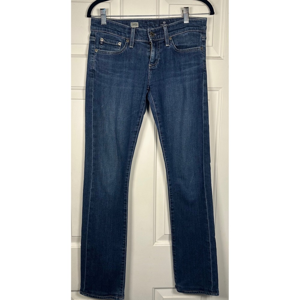 AG Adriano Goldschmied Tomboy Relaxed Straight Lowrise Jeans Medium‎ Wash 25x31